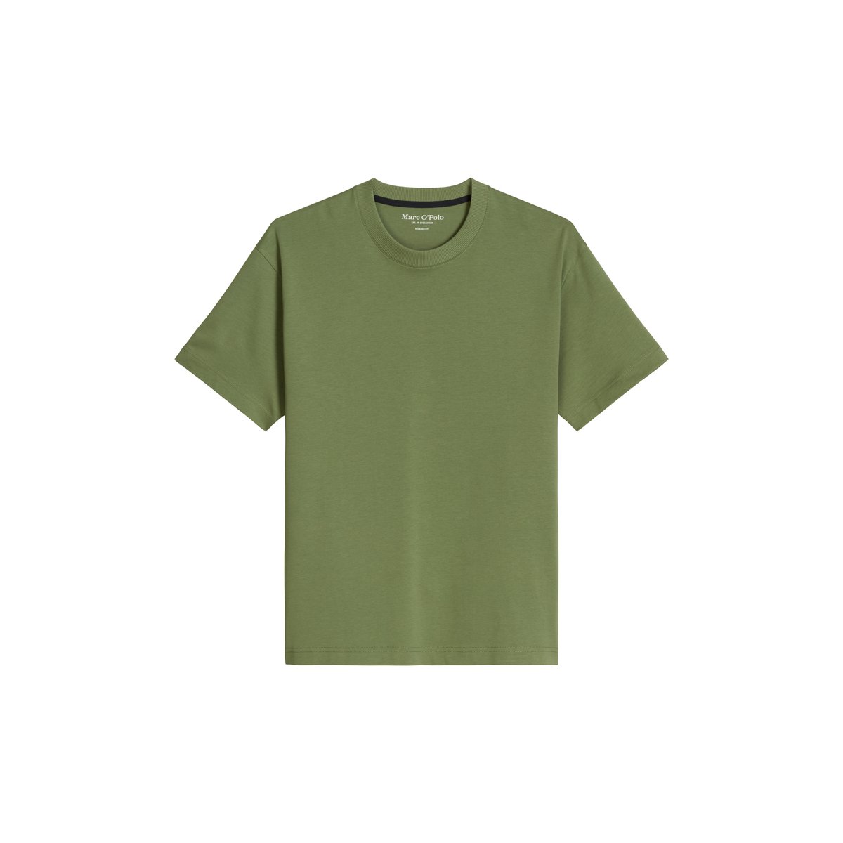 T-shirt loose en jersey de coton bio épais vert, MARC O'POLO