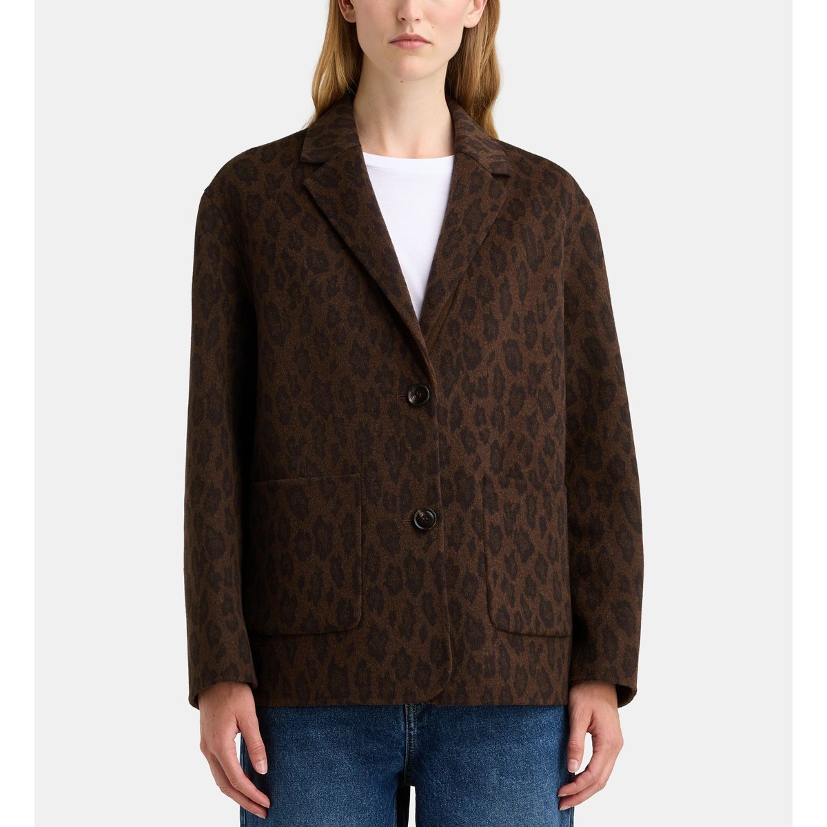 Veste droite mi longue eden bi leo réversible marron et noir, GALERIES LAFAYETTE