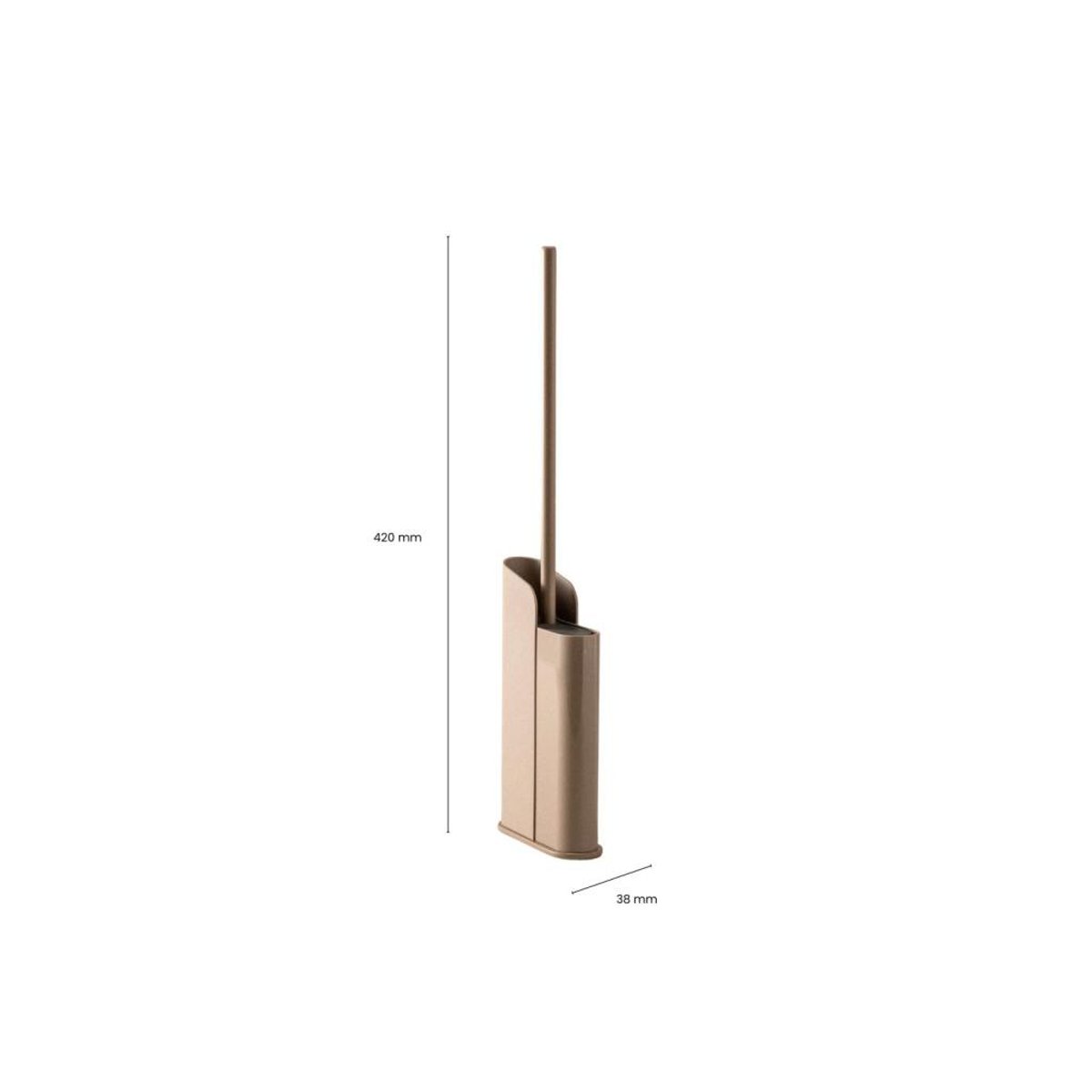 Brosse Wc avec vis ou adhésif FLAT chrome, COSMIC
