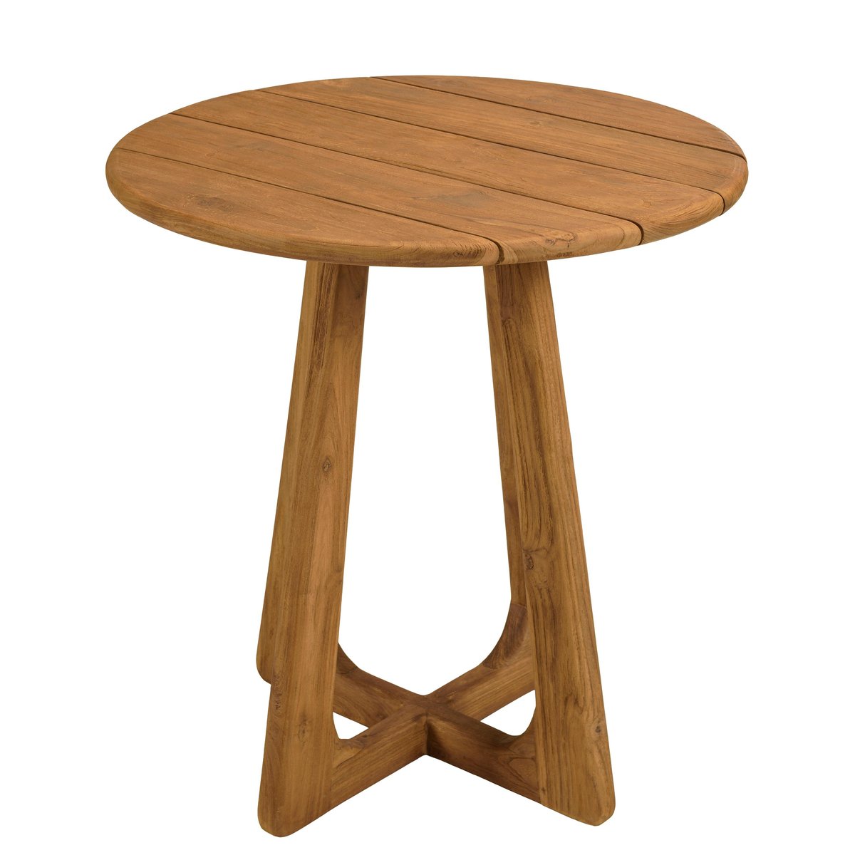Table de jardin ronde 70 cm en teck recyclé ORIA bois naturel, PIER IMPORT