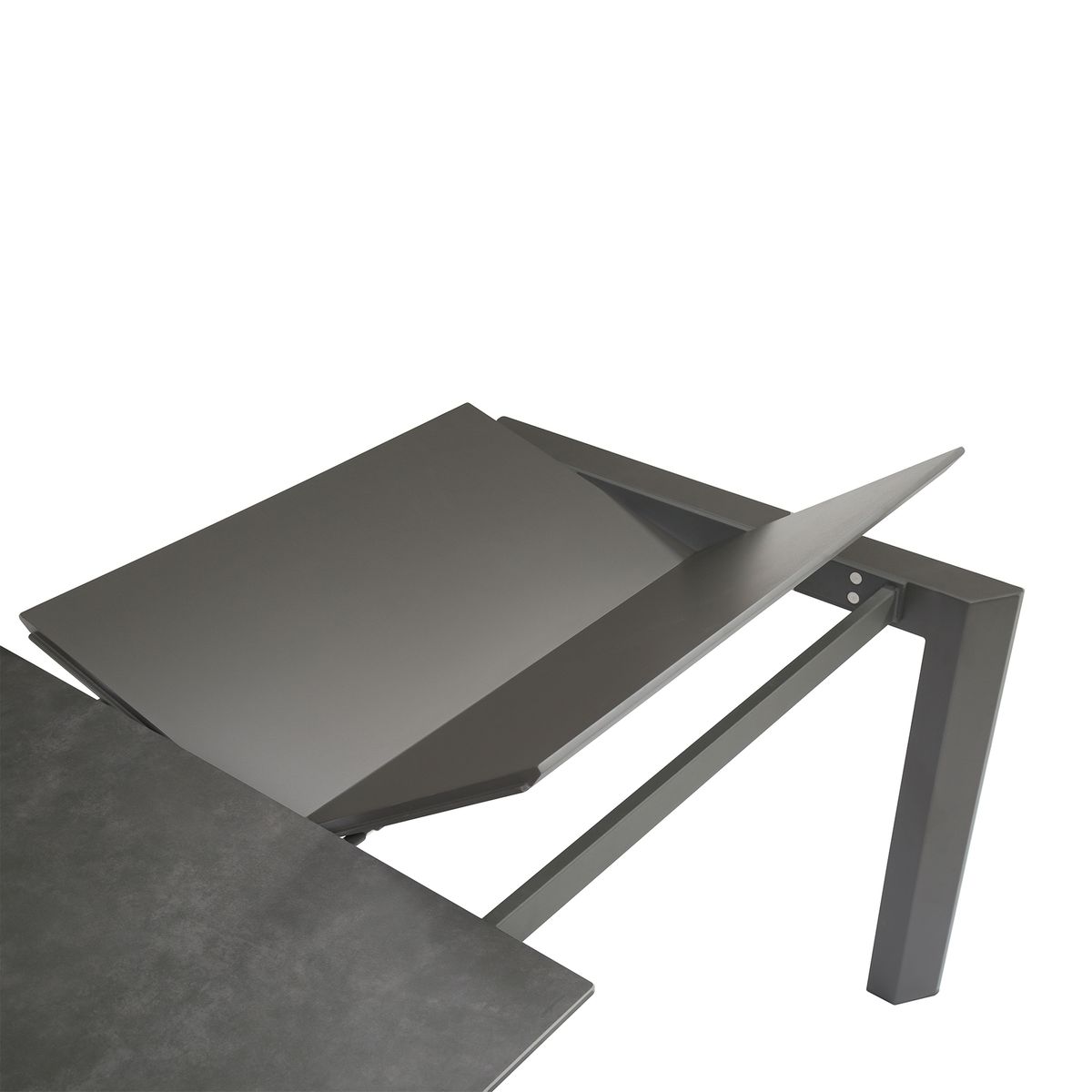 Table repas en céramique 160 cm avec allonge noir, ZAGO