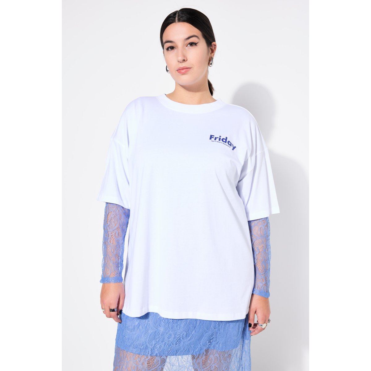 T-shirt pour homme, oversized blanc neige, STUDIO UNTOLD