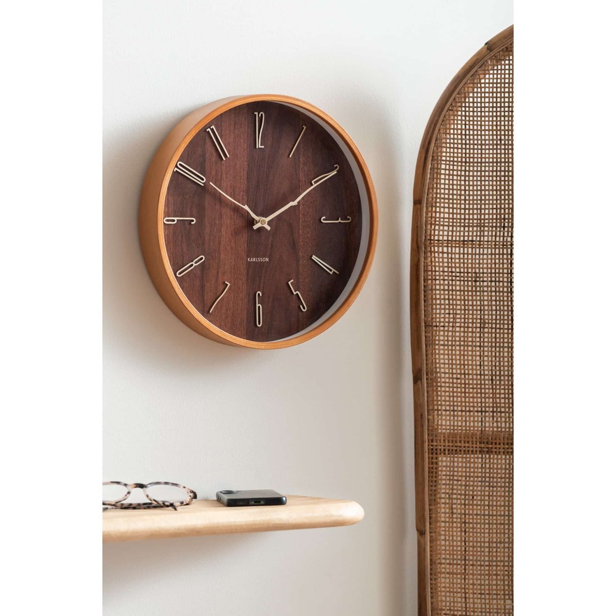 Horloge Murale Bois RAMA bois foncé, KARLSSON
