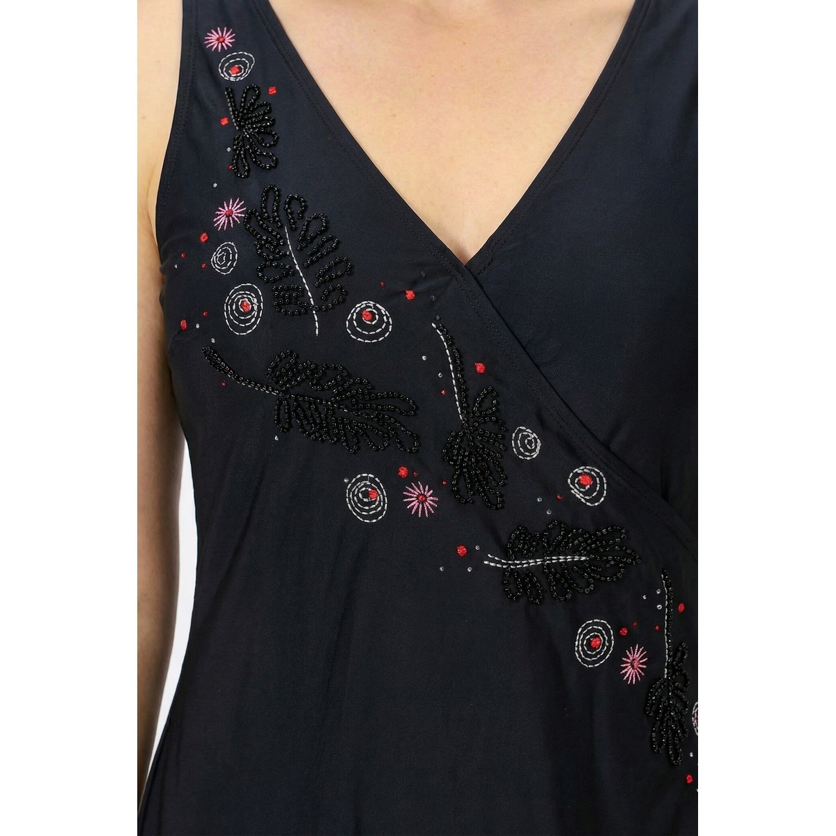 Maillot de bain effet cache-cœur noir, ULLA POPKEN