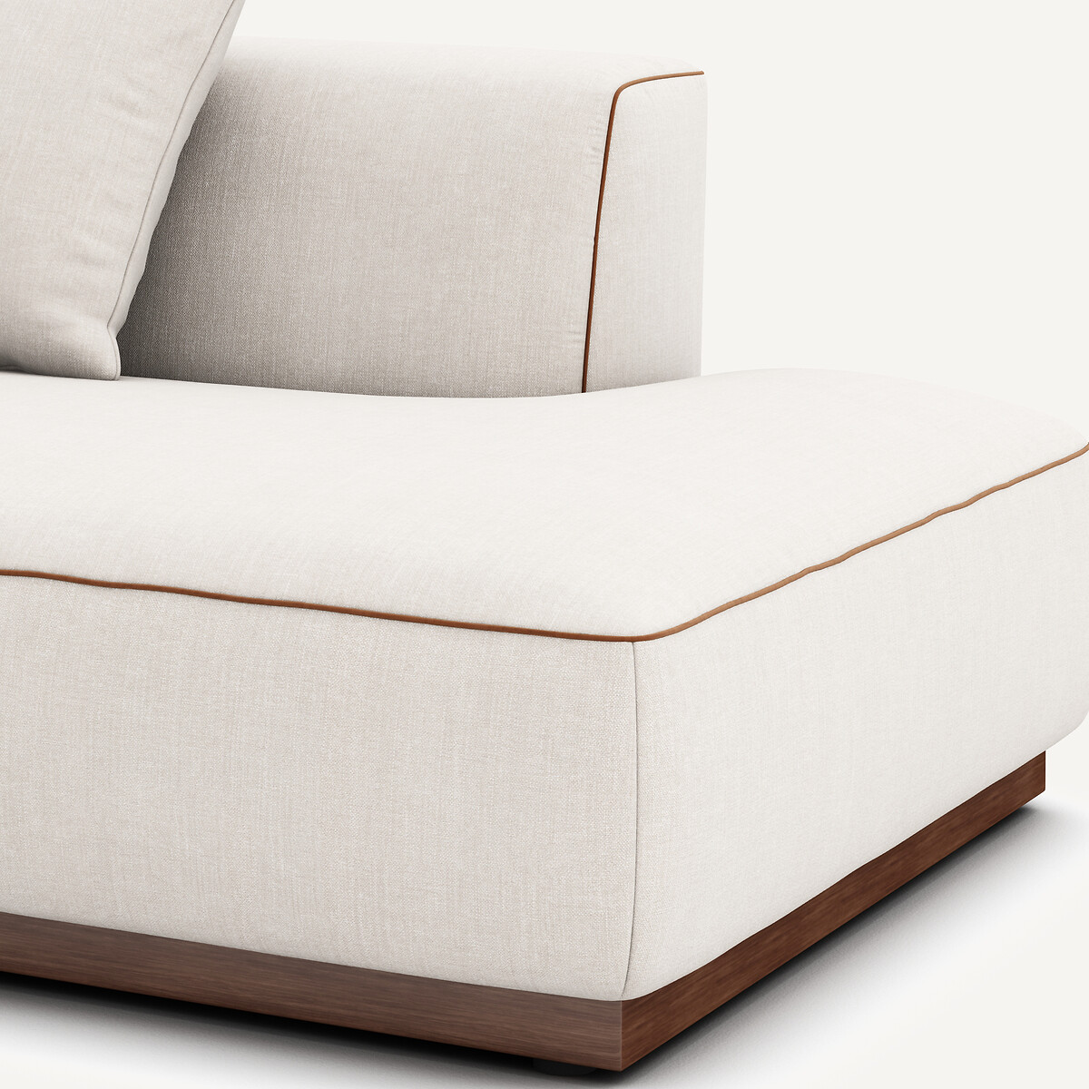 Halbsofa, rechts, aus Baumwolle und Leinen, JACOPO beige, AM.PM