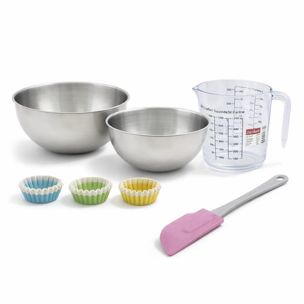 Set de 104 ustensiles de pâtisserie moules SMART PASTRY blanc|vert|jaune|bleu|rose, ZENKER