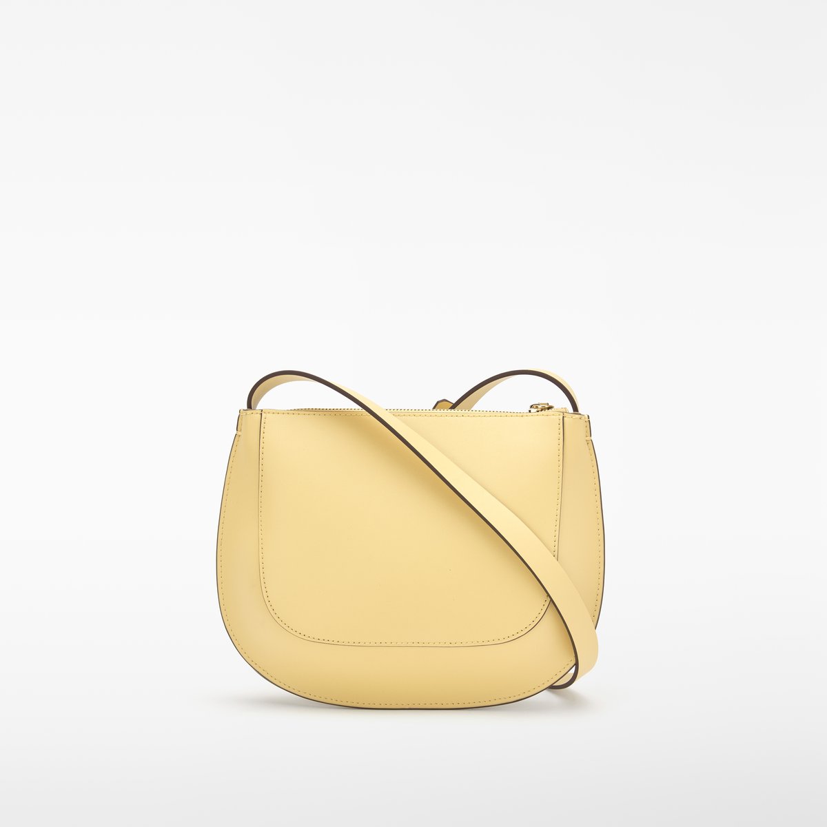 Sac Dorna en cuir avec fermeture à glissière ocre, ADOLFO DOMINGUEZ