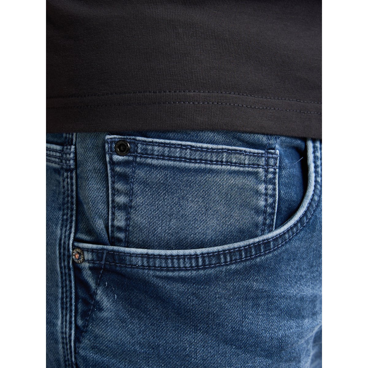 Short en jean droit stretch bleu used, PETROL INDUSTRIES