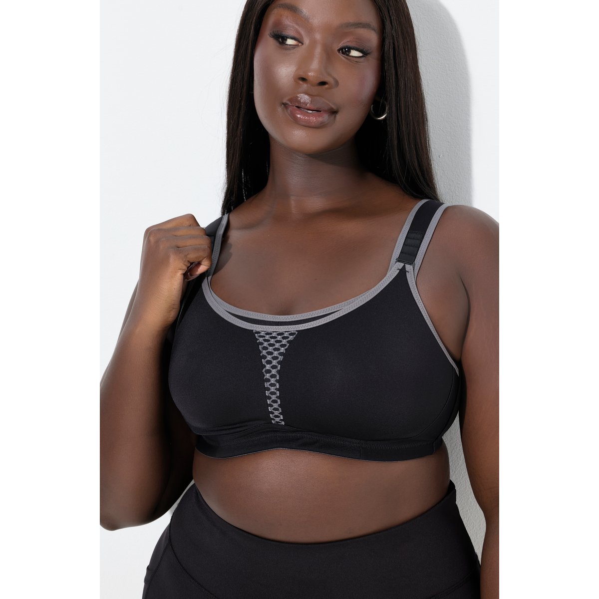 Soutien-gorge de sport gris béton, ULLA POPKEN