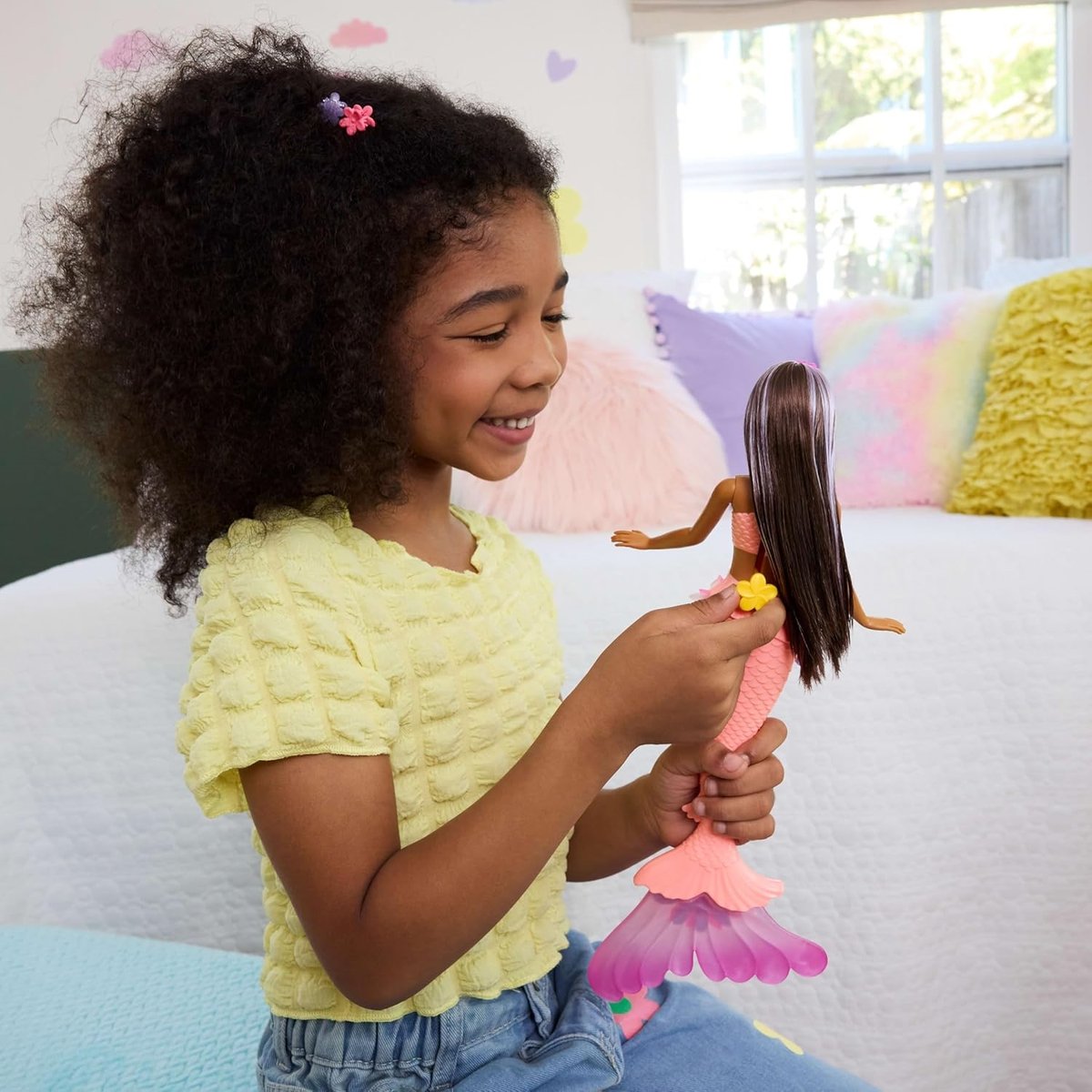 Poupée Barbie sirène - Fleur Magique multicolore, MATTEL