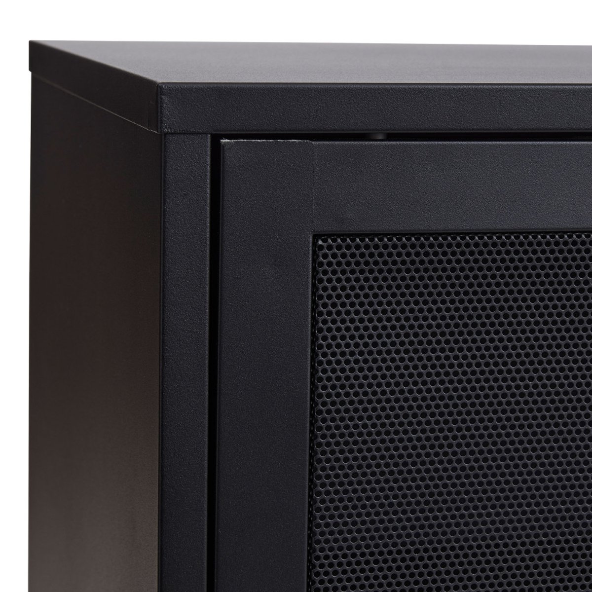 Buffet 2 portes, 2 niches en métal L160cm- KISO noir, DRAWER