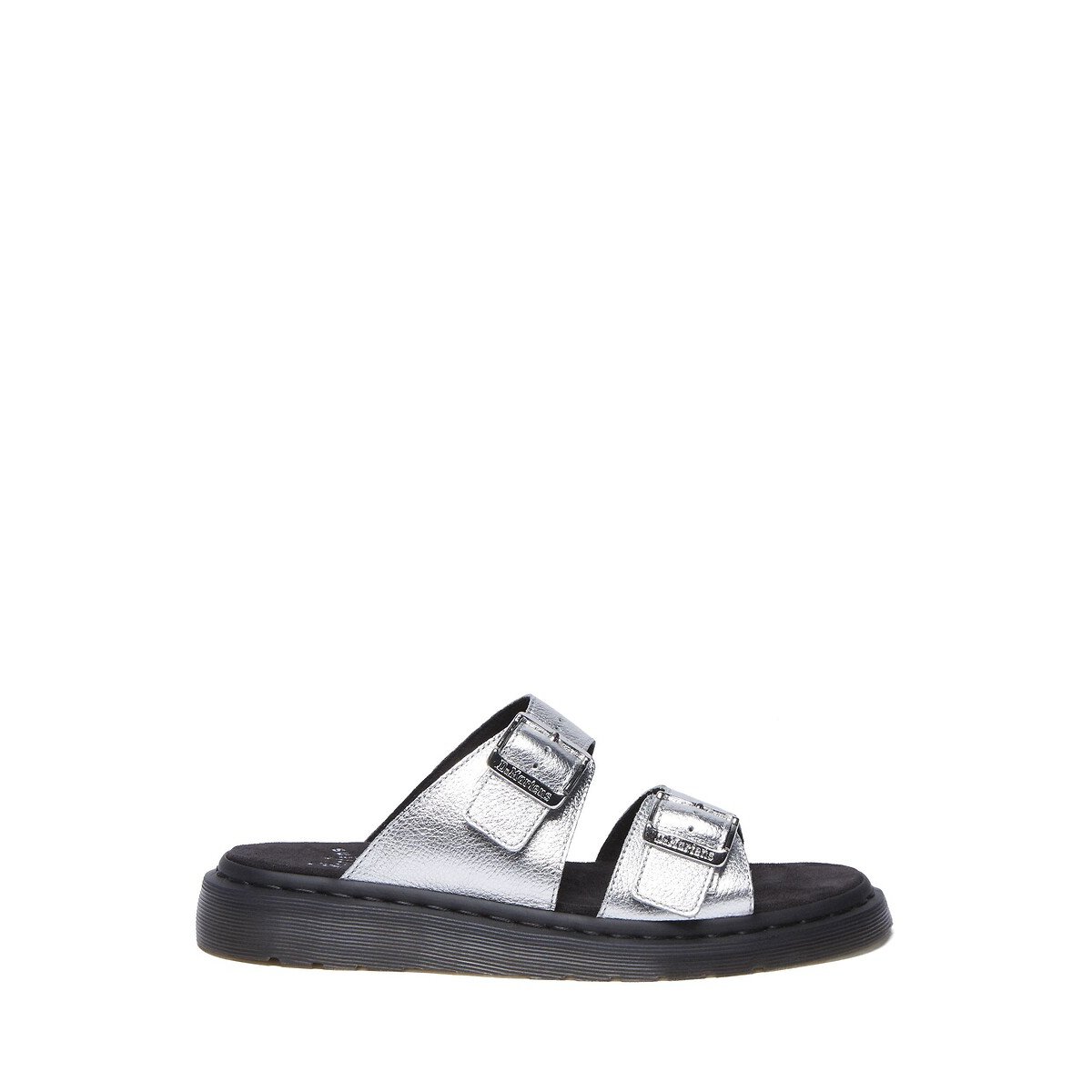 Sabot in pelle Josef Slide Silver Metallic Tumble argent, DR. MARTENS