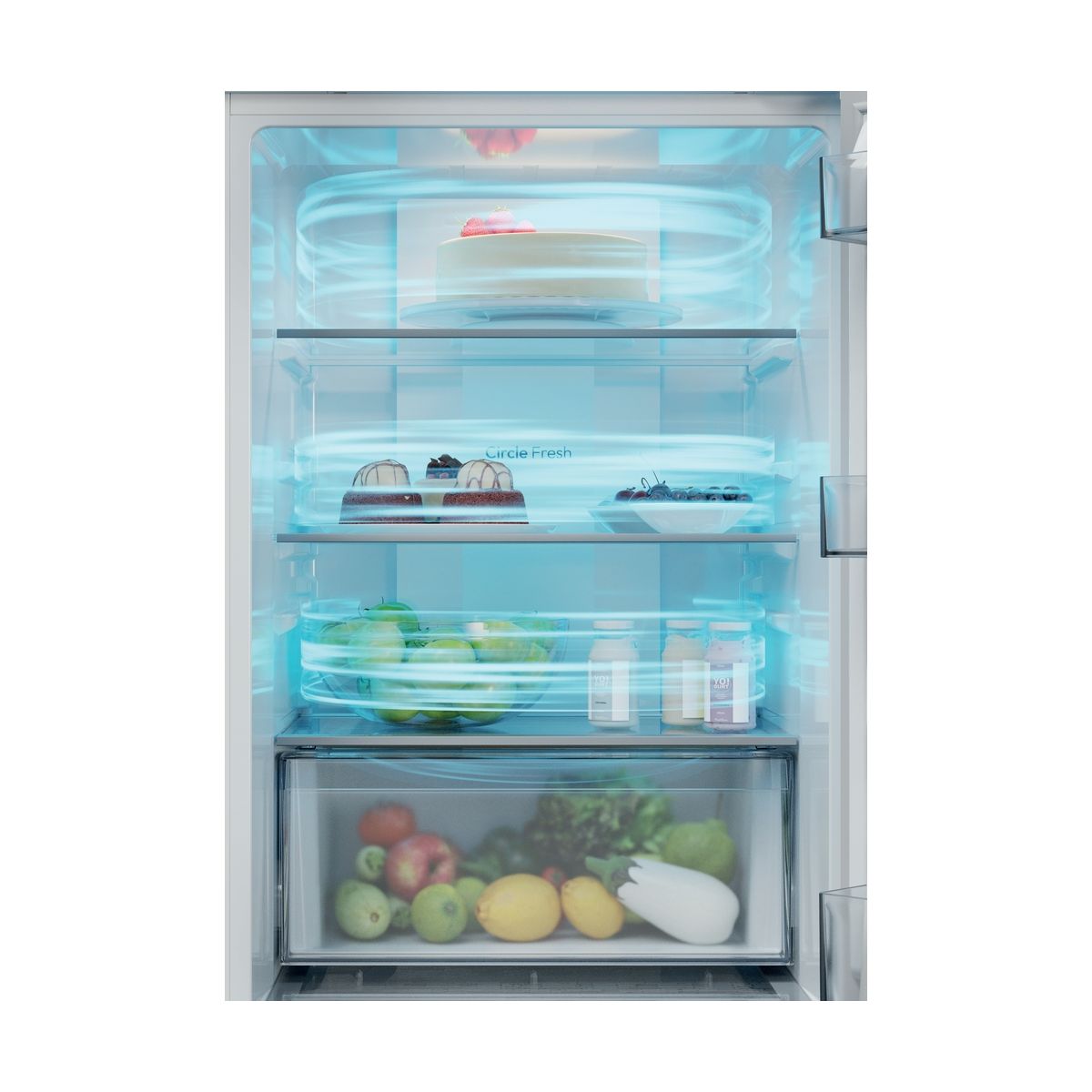 Réfrigérateur combiné encastrable RNBQT3518E couleur unique, ROSIERES