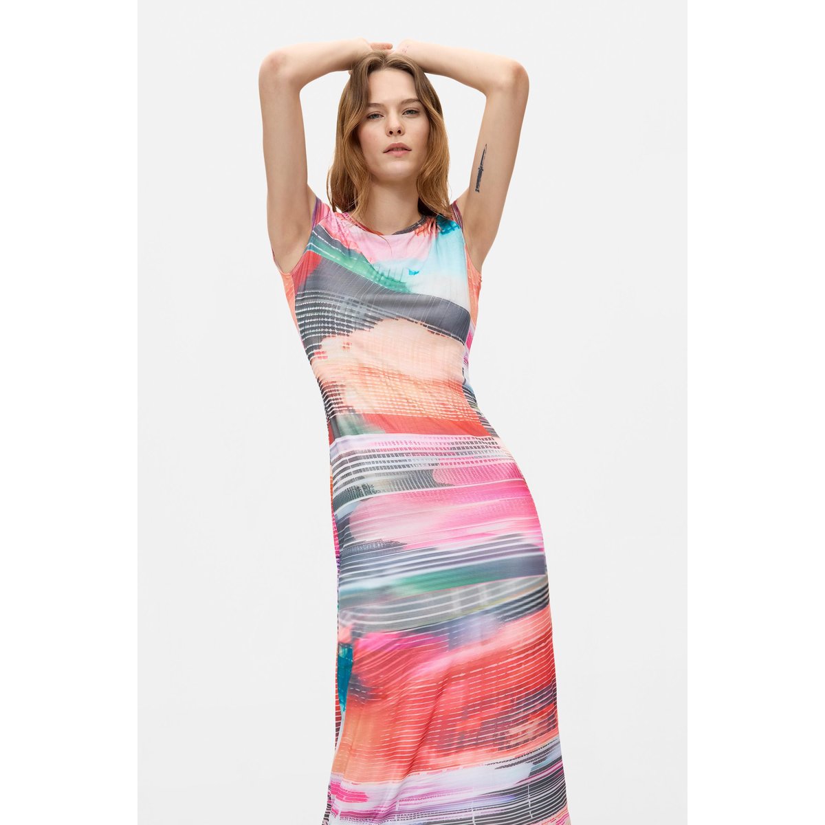 Robe imprimée 2 en 1 rouge, DESIGUAL