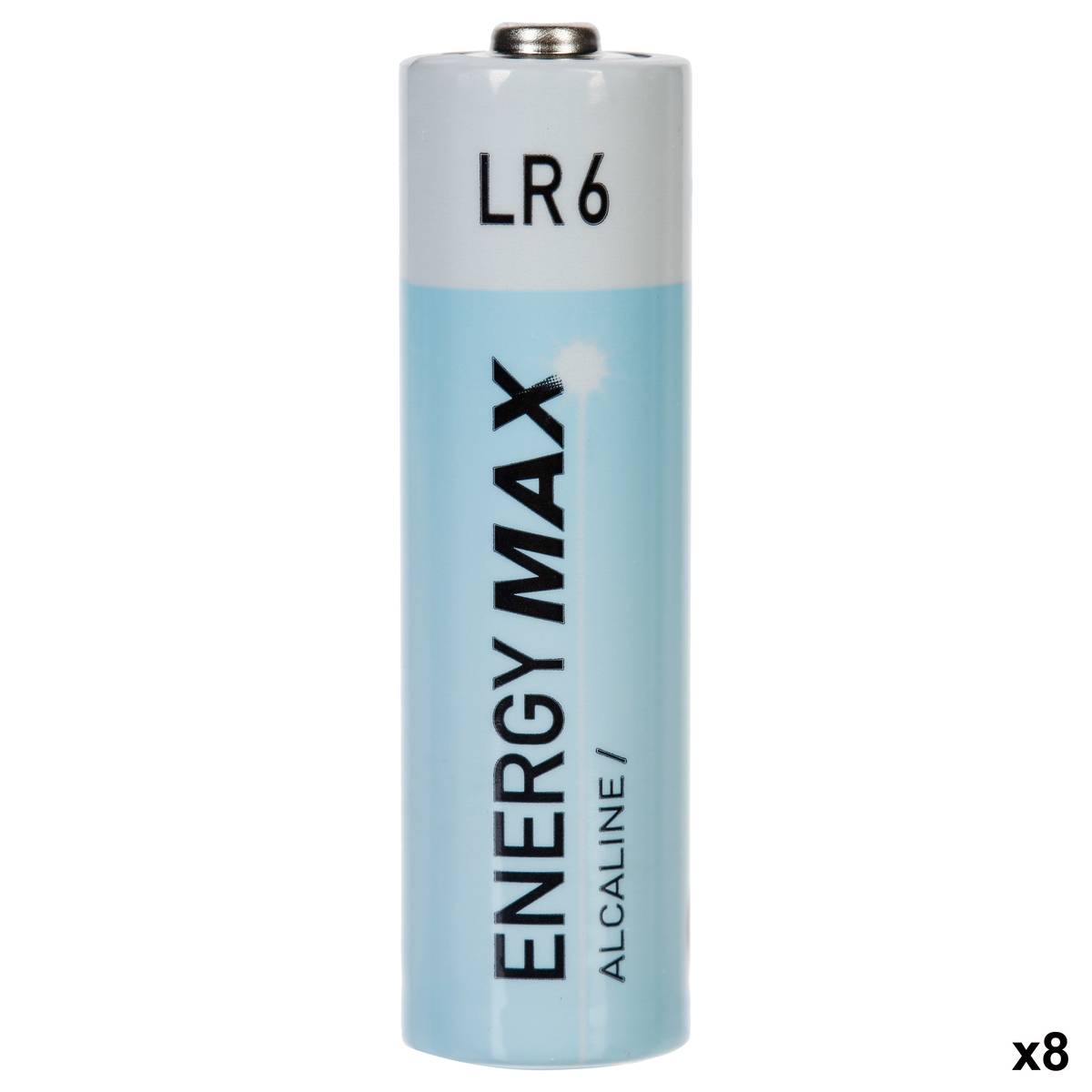 Lot de 8 piles alcalines LR6 AA bleu, 5FIVE SIMPLY SMART