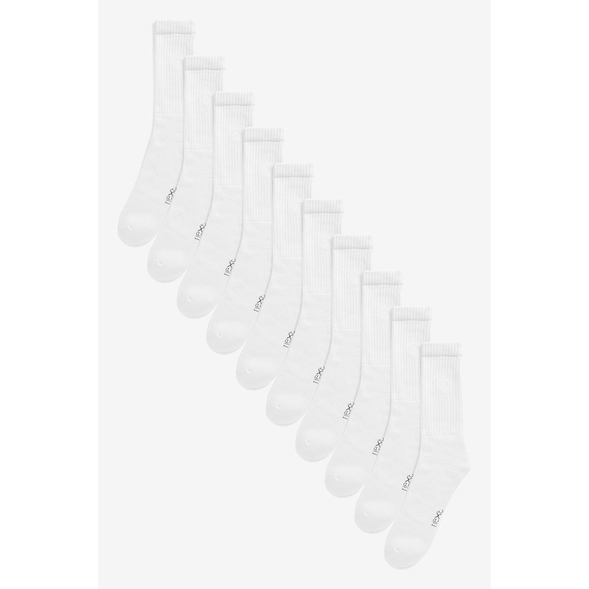 Socquettes sportives, lot de 10 paires blanc, NEXT