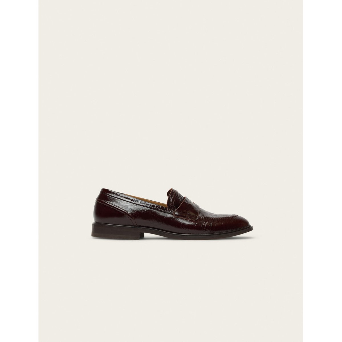 Mocassins MAKO cuir plissé marron, ODAJE