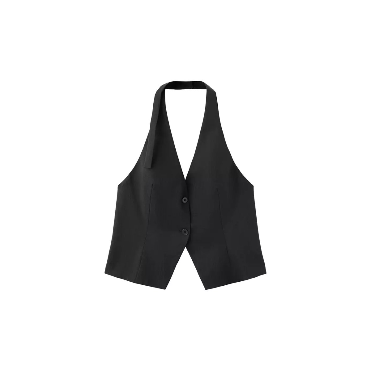 Gilet de costume lyocell noir, MANGO