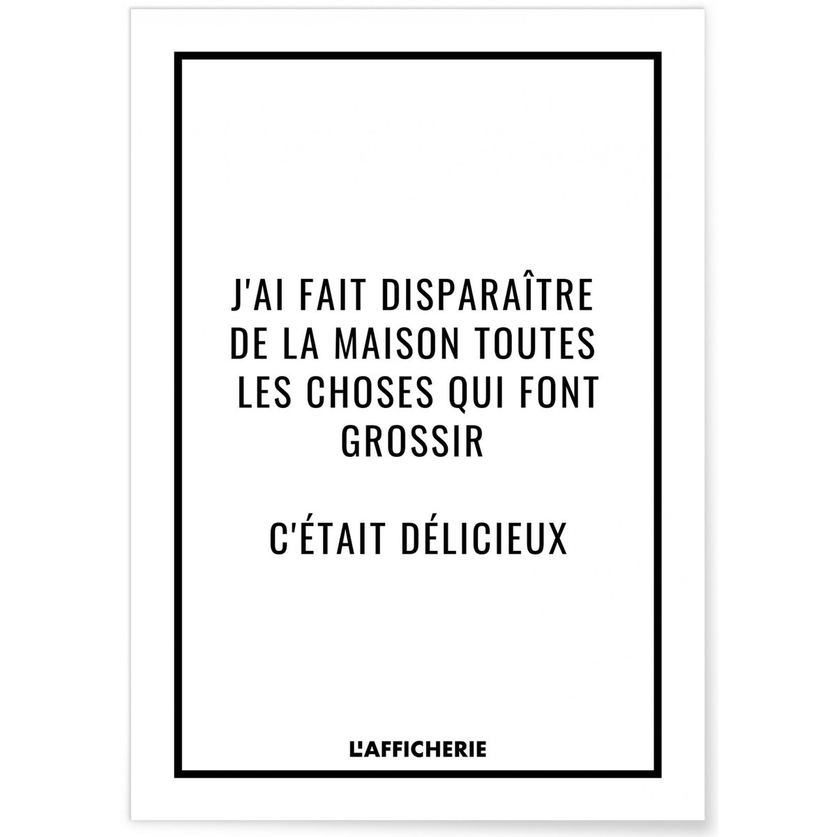 Affiche 'J'ai fait disparaître...' blanc, L'AFFICHERIE