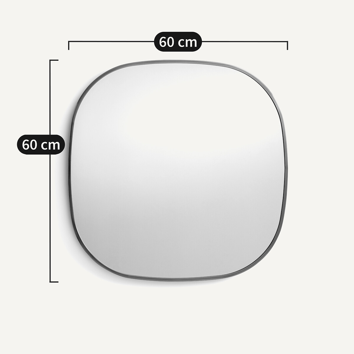 Miroir forme organique H60 cm, Caligone laiton vieilli, AM.PM