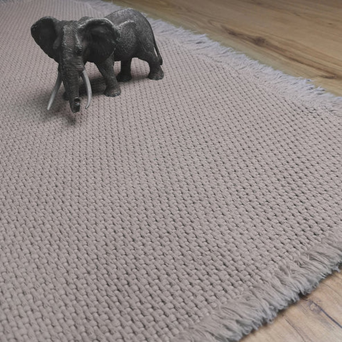 Tapis coton lavable uni ALBERTINE LIN lin, NATTIOT