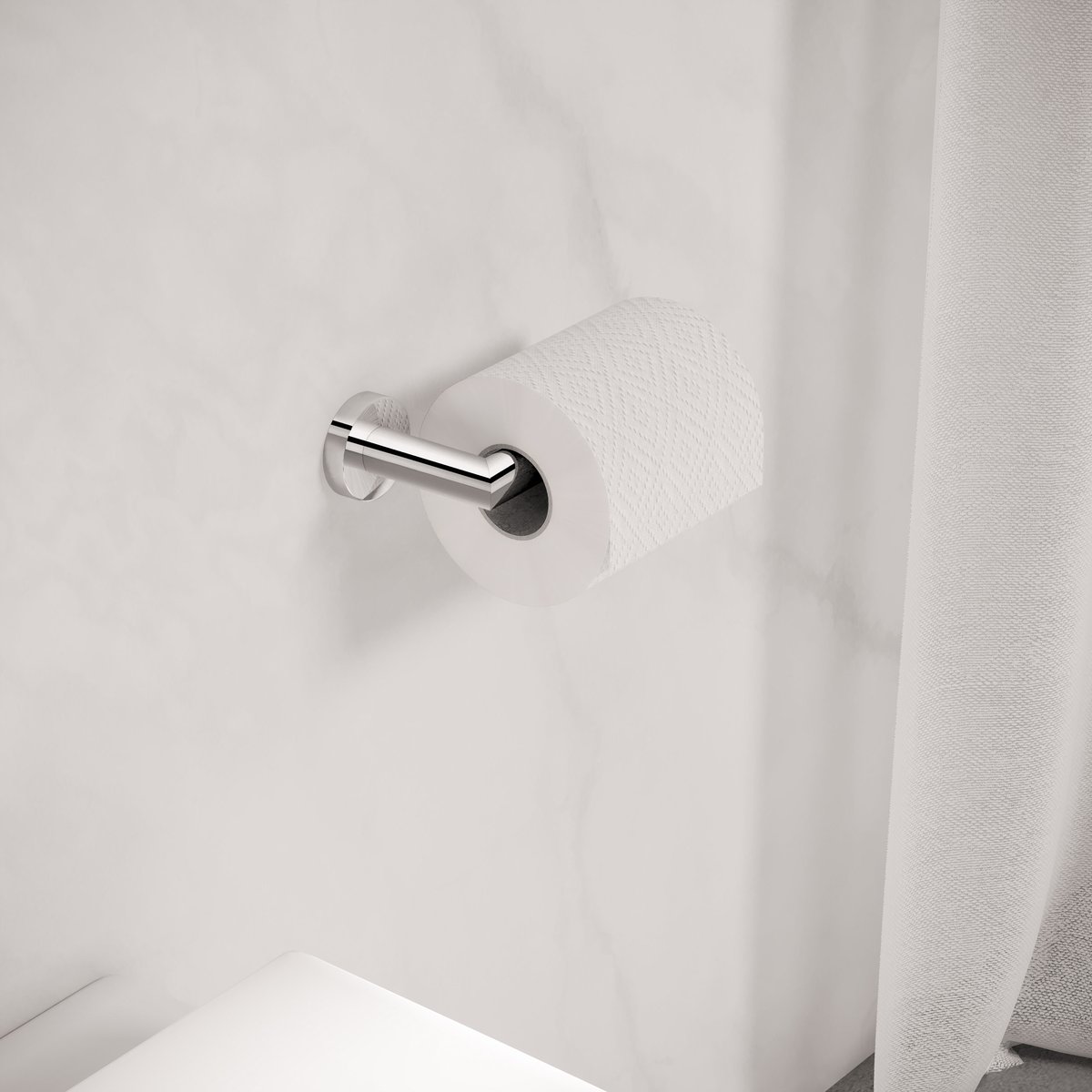 Porte Papier Toilette avec vis ou adhésif KUBIC COOL noir, COSMIC
