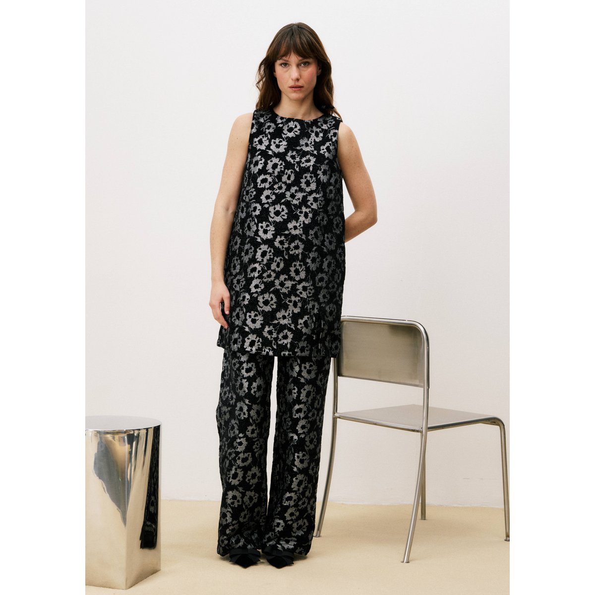 Robe en coton ALICIA noir, FRNCH