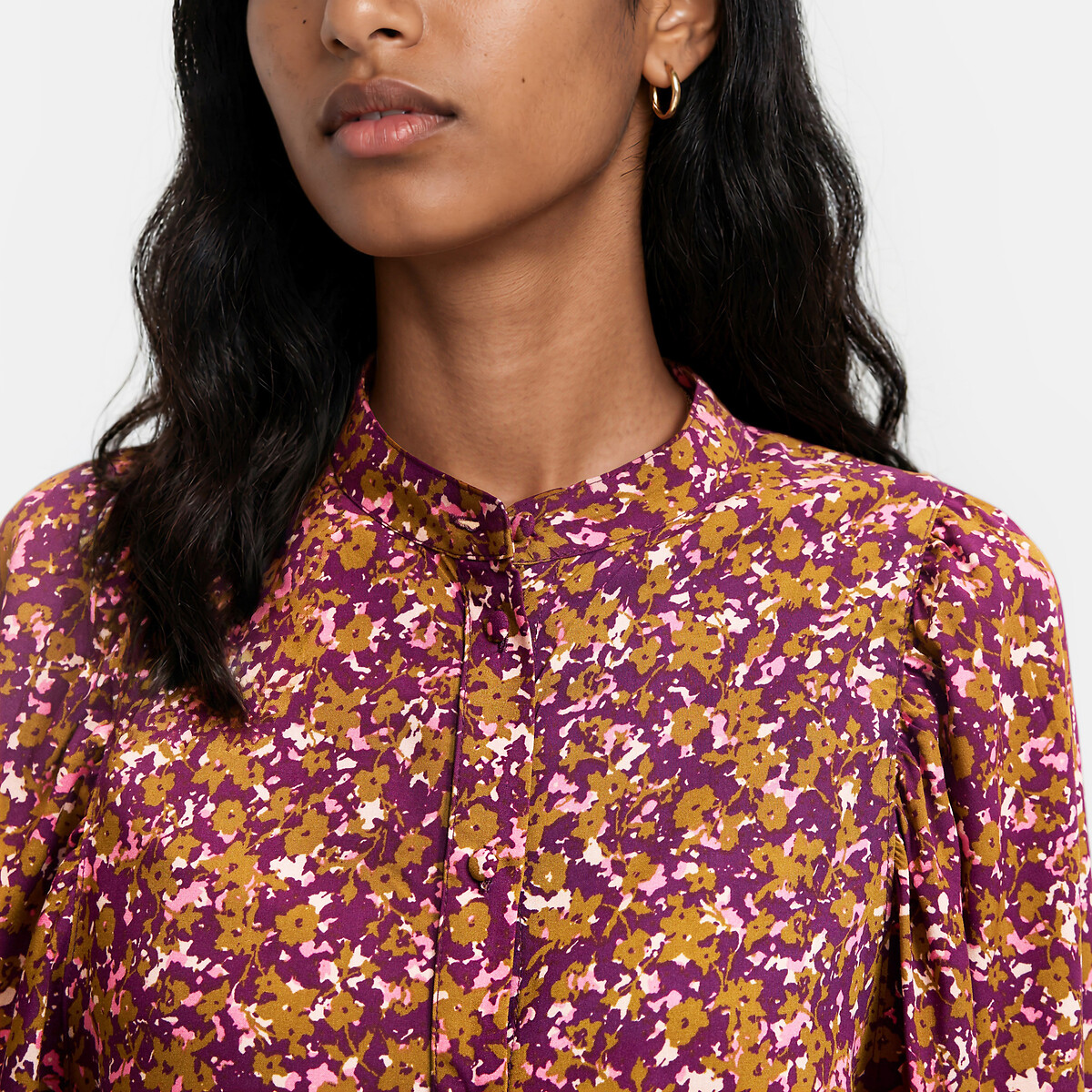 Chemise ample, col rond, imprimé floral imprimé fleuri, LA REDOUTE COLLECTIONS