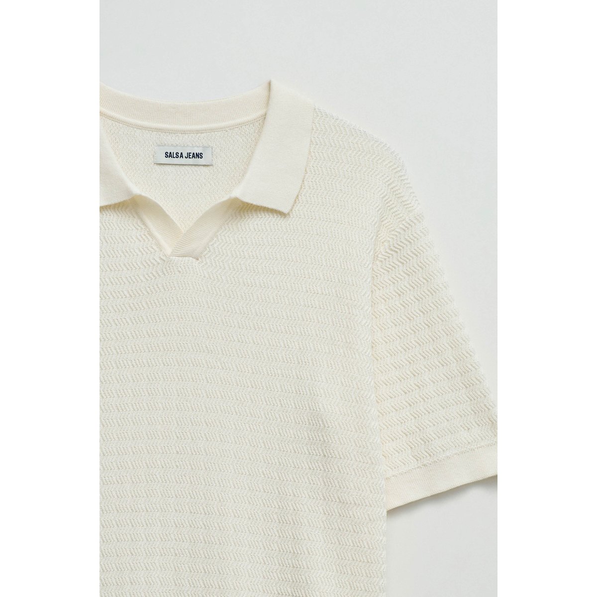 POLO EN MAILLE TRICOTÉE beige, SALSA JEANS