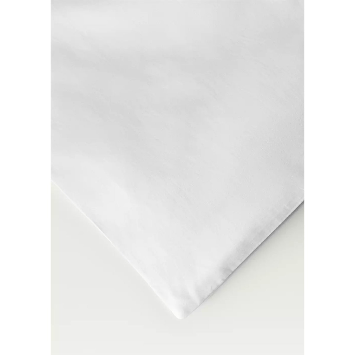 Housse de couette coton satin 600 fils lit 150/160 cm blanc, MANGO HOME