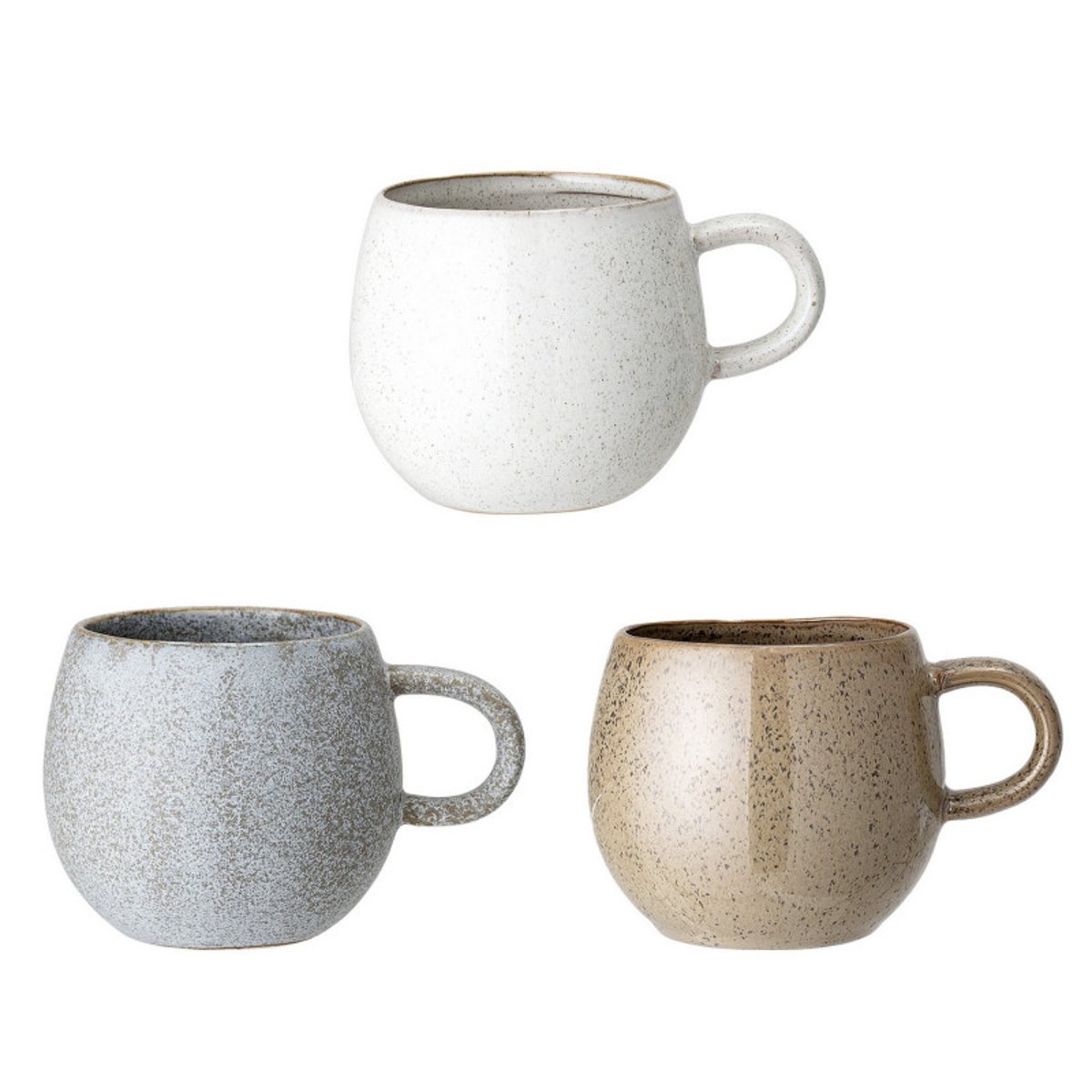 Grand mug rond ADDISON set de 3 multicolore, BLOOMINGVILLE