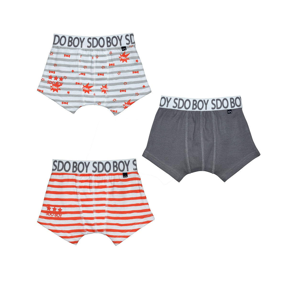 Lot 3 boxers enfant frejus gris, SUCRE D'ORGE