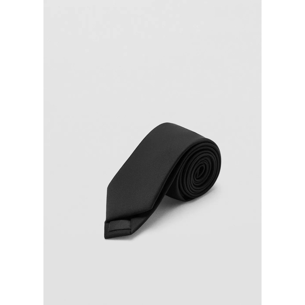Cravate unie microstructure noir, MANGO MAN