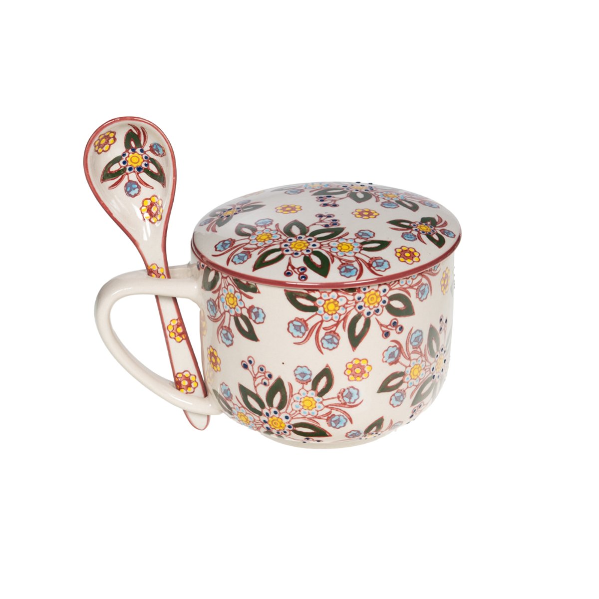 Bol à soupe avec cuillère Siena 55 cl - SIENA multicolore, TABLE PASSION