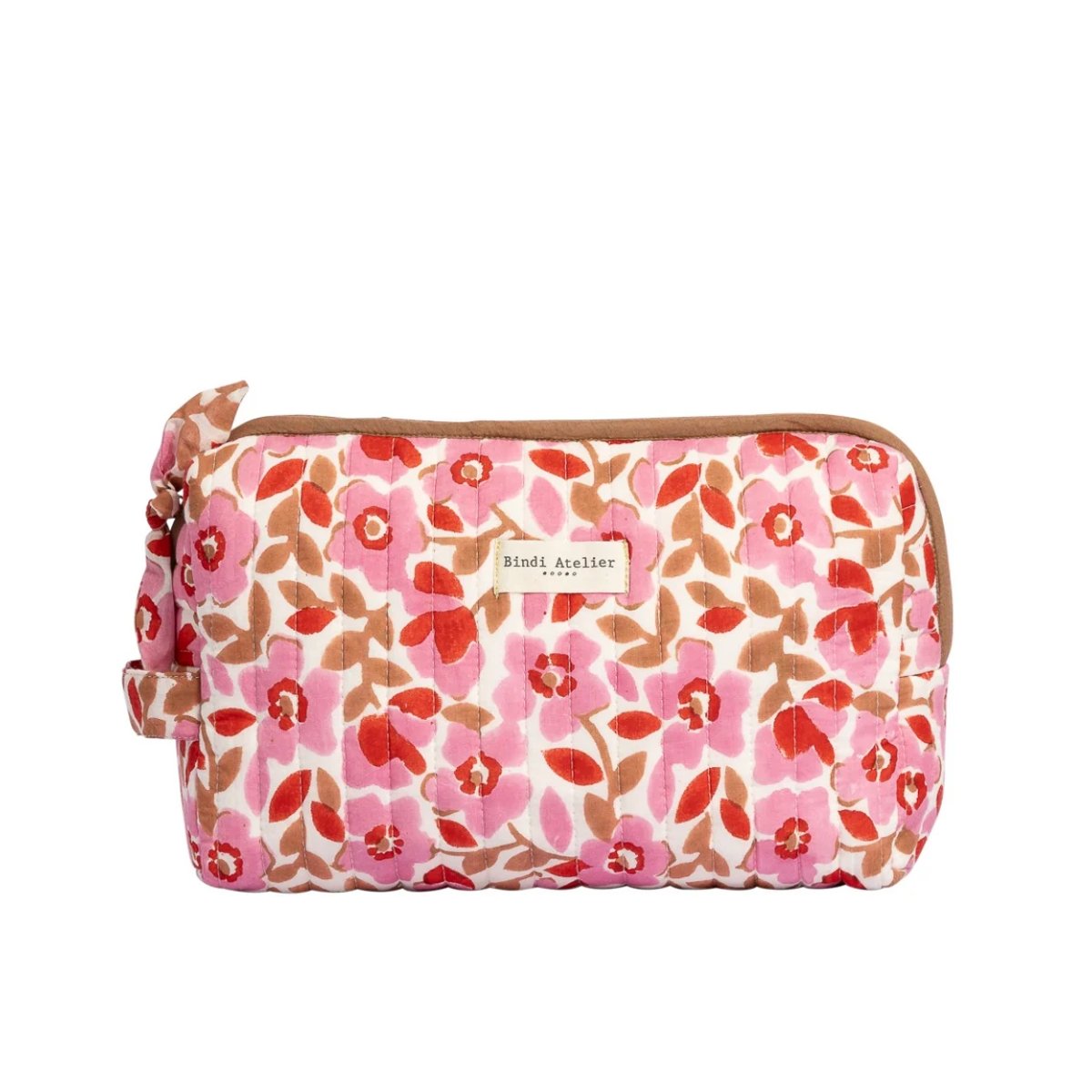 Trousse de toilette en coton Amelia rose pink, BINDI ATELIER