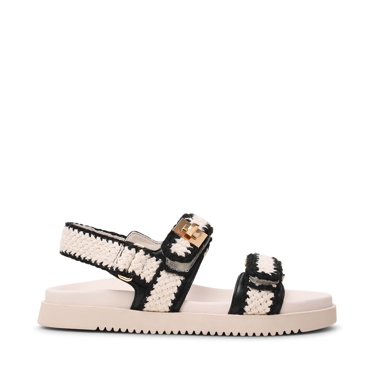 Sandali bassi Mona bianco/nero, STEVE MADDEN