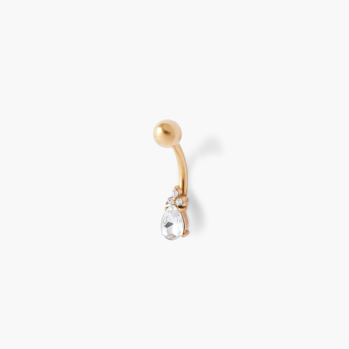 Piercing stud pour nombril strass doré, BALABOOSTE