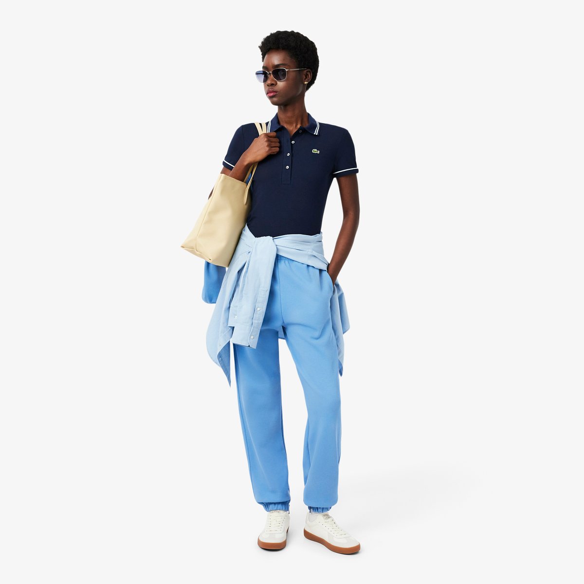 Polo L.12.D slim fit liserés bleu-3ui, LACOSTE