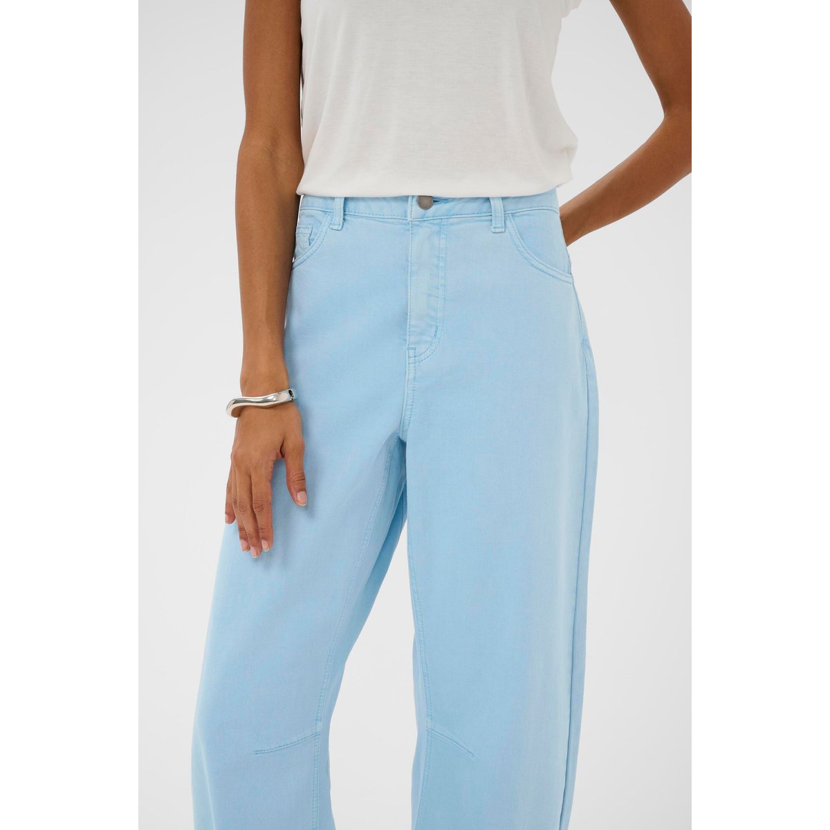Pantalon casual bleu powder blue wash, CULTURE