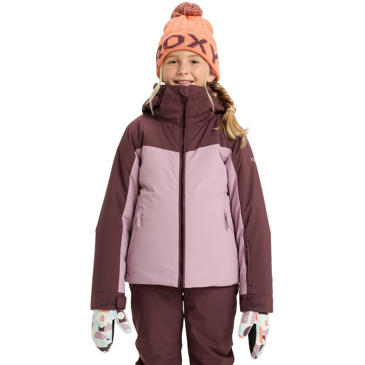 Veste de snow technique FREE JET BLOCK. rose discreet mauve, ROXY