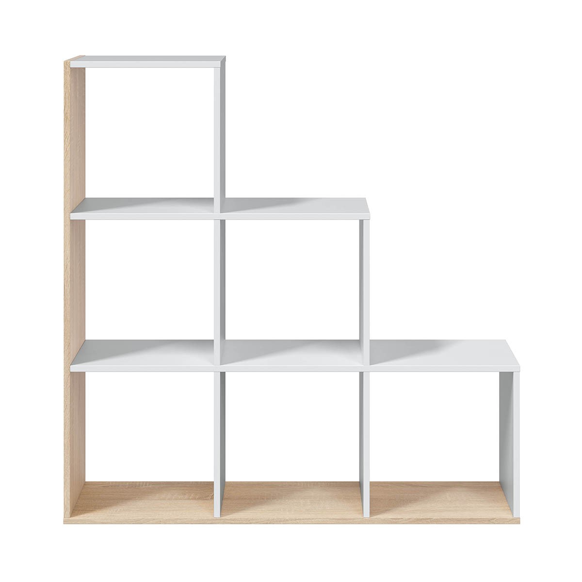 Meuble 6 cases escalier Step - H110 cm blanc, CALICOSY