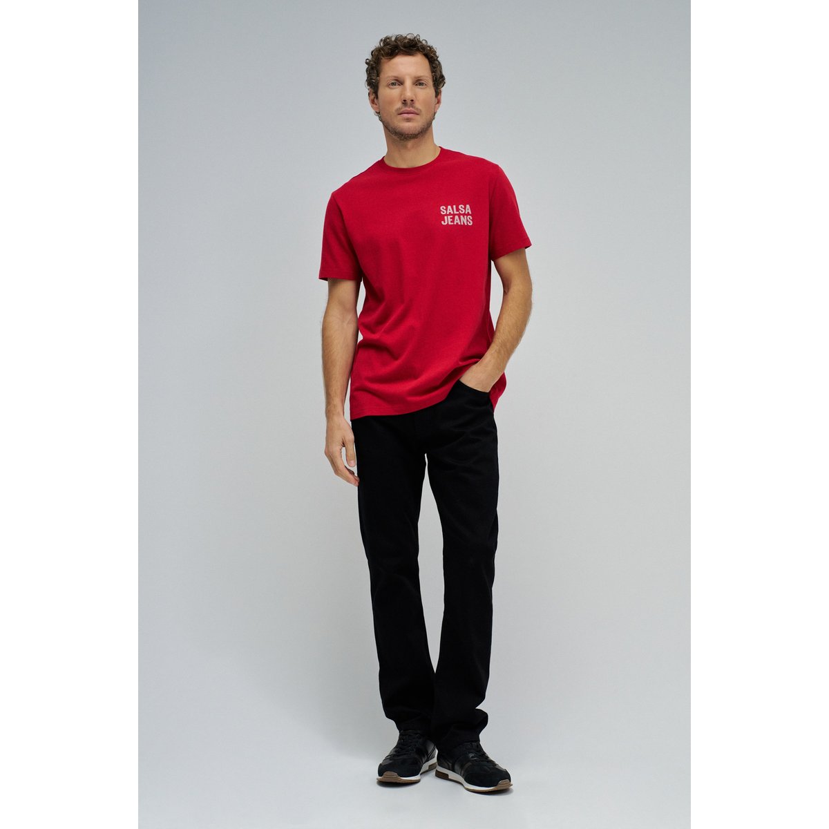 T-SHIRT AVEC BRANDING rouge, SALSA JEANS