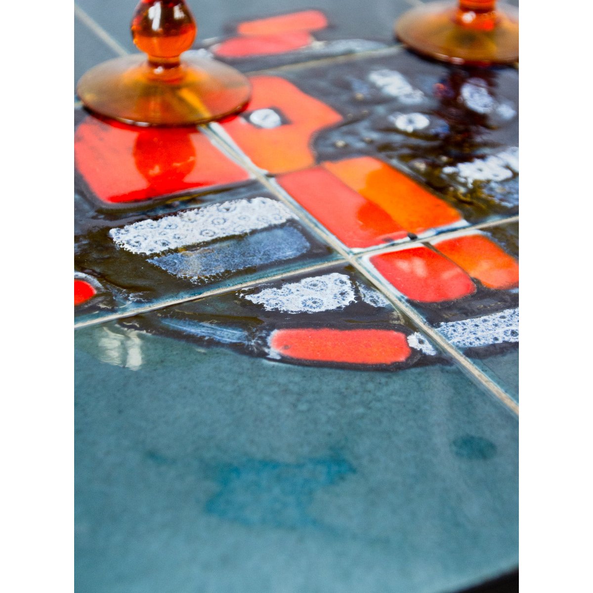 Table basse en céramique Donna N°1640 - Bon état noir, DEBONGOUT