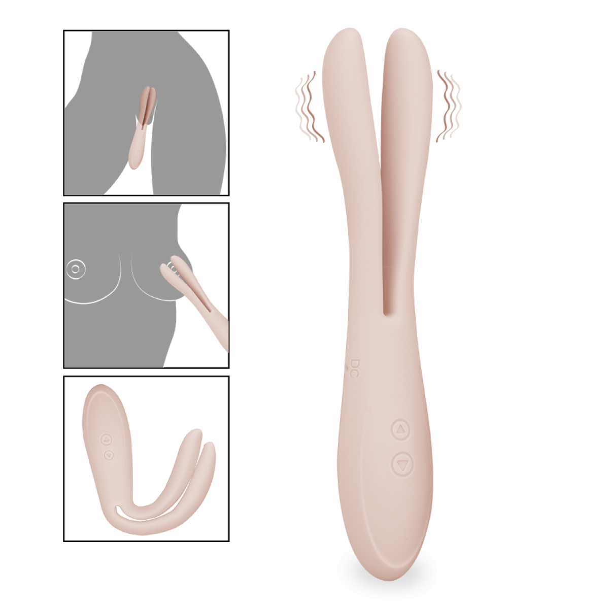 Vibromasseur puissant multifonction Meloa rose, LOVE AND VIBES