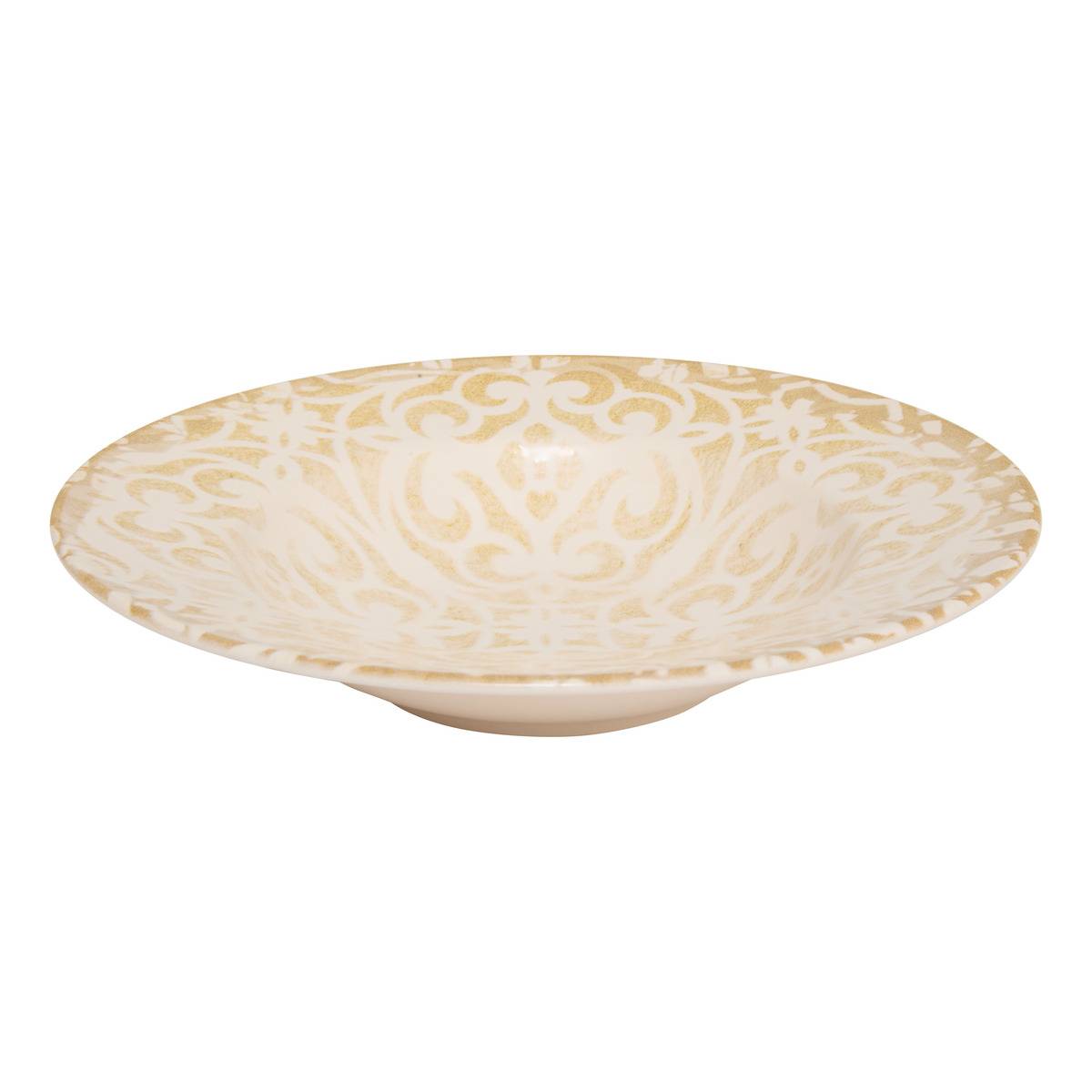 Assiette pâtes D28cm ANNA creme, ATMOSPHERA