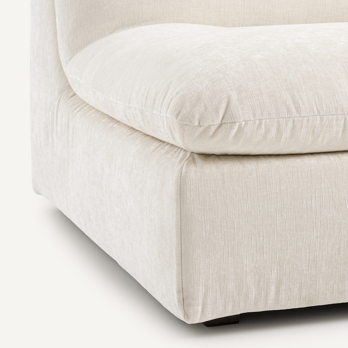 Chauffeuse modulable velours chenille, Giuliano blanc, AM.PM