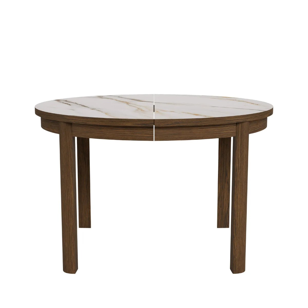 Table en céramique et chêne fumé 4 places D120 - SIMONE beige, HELLIN, DEPUIS 1862