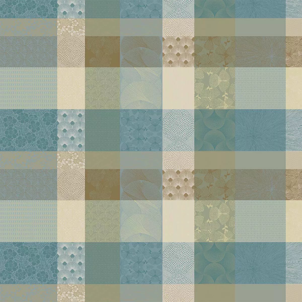 Nappe pur coton MILLE ZEN ecume, GARNIER THIEBAUT