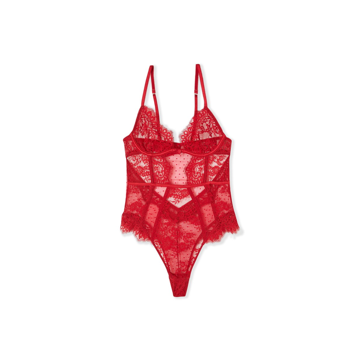 Body en dentelle INFINI rouge, ETAM