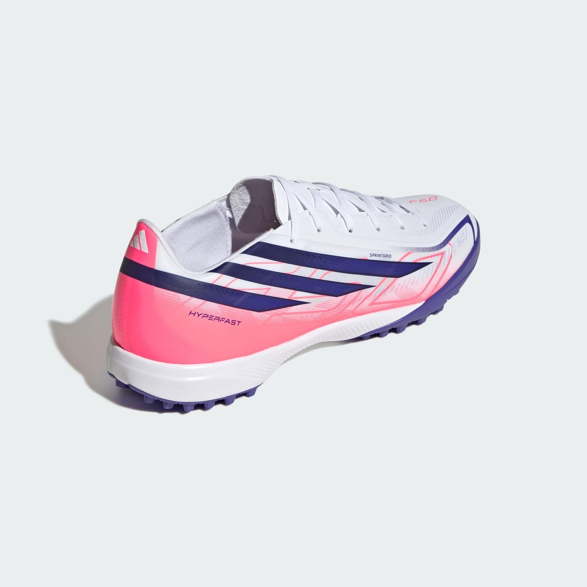Chaussure De Football F50 Hyperfast League Turf Chaussure De Football F50 Hyperfast League Turf cloud white / solar purple / solar turbo, adidas Performance